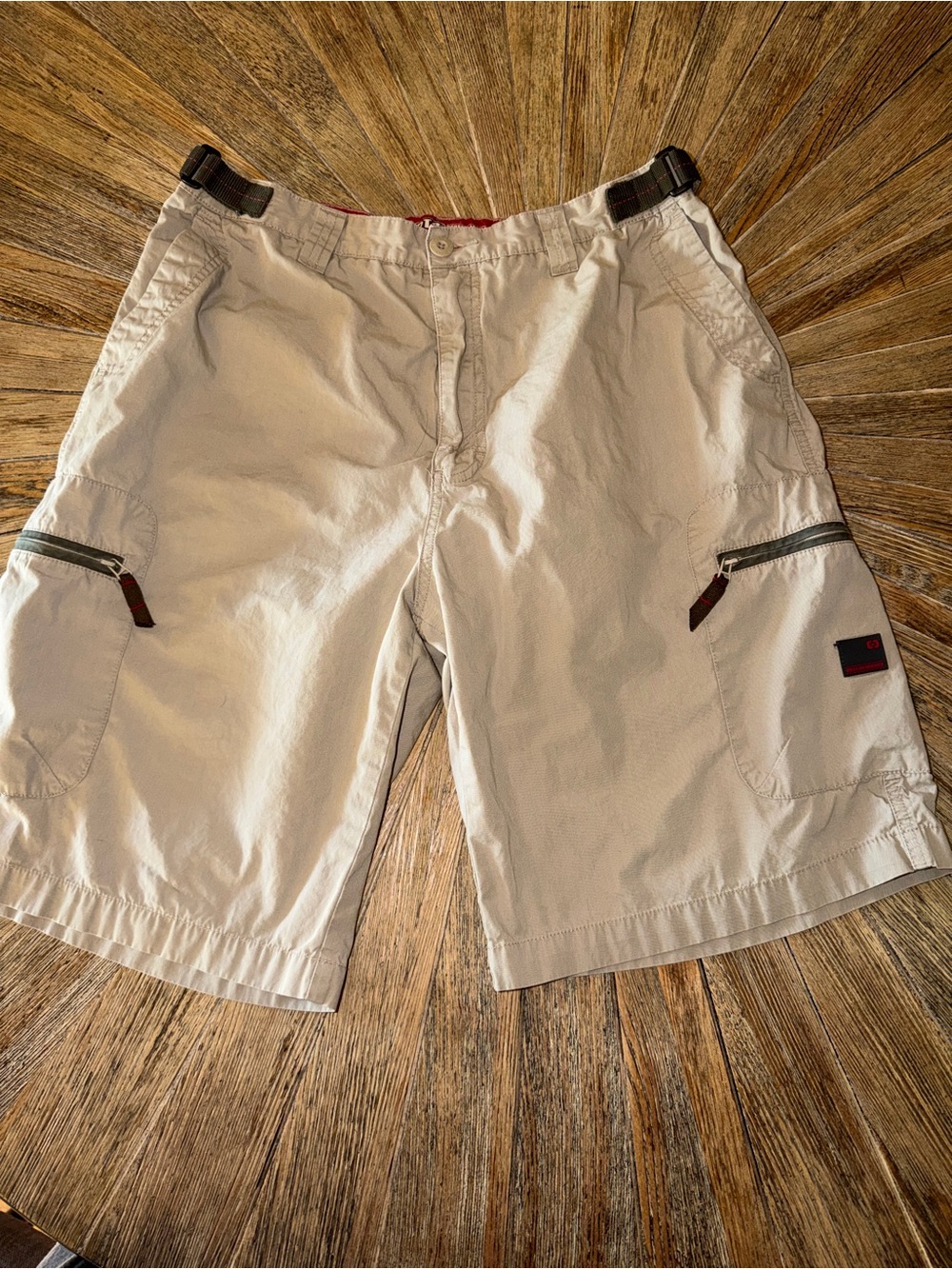 Vintage Y2K OTB One Tough Brand Cargo Shorts Mens 34 Khaki Hiking Utility